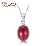 7-8mm Pearl Pendant 925 Silver Women Wedding Jewelry