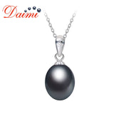 7-8mm Pearl Pendant 925 Silver Women Wedding Jewelry