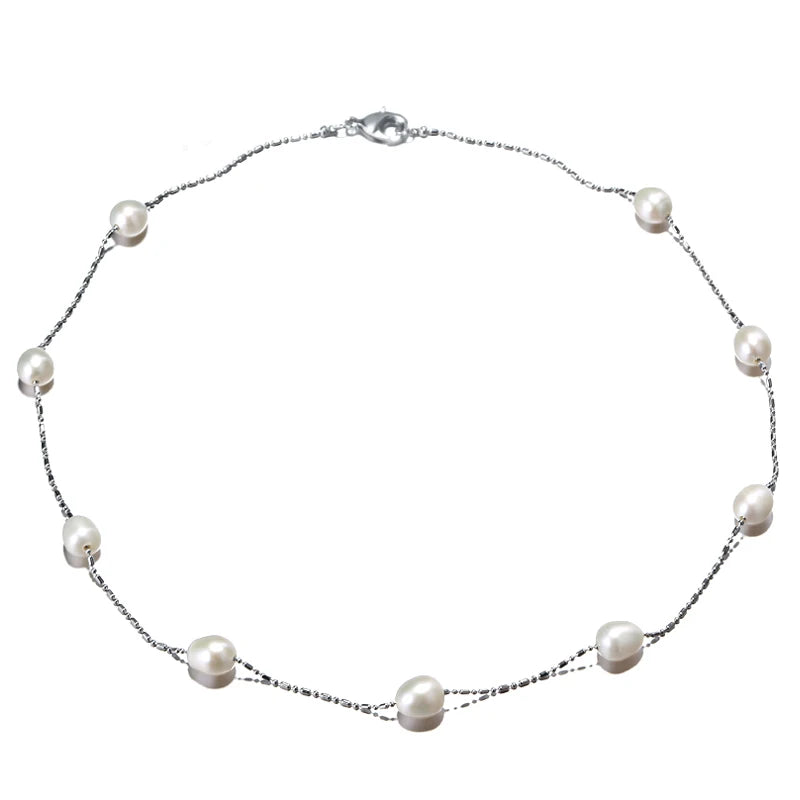 White/Black Freshwater Pearl Jewelry Set