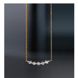 Aquamarine Pendant Yellow 14K Necklace Girlfriend Gift
