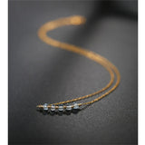 Aquamarine Pendant Yellow 14K Necklace Girlfriend Gift