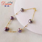 Baroque Pearl Bracelet S925 Silver & Freshwater Pearl Fashion Jewelry