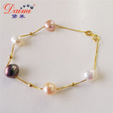 Baroque Pearl Bracelet S925 Silver & Freshwater Pearl Fashion Jewelry