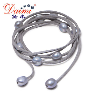 Baroque Pearl Leather Bracelet Summer Beach Jewelry