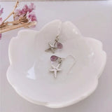 Water Drop Amethyst Earrings 925 Sterling Silver For Women
