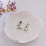 Water Drop Amethyst Earrings 925 Sterling Silver For Women