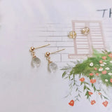 Faceted Water Drop Crystal Earrings 14k Filled