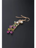 Faceted Sapphire Earrings Yellow 14K Tassel Ear Line for Girlfriend
