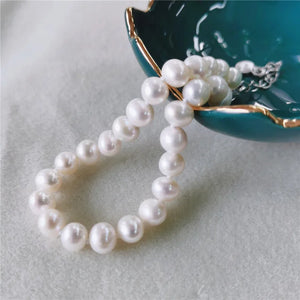 6-7mm Freshwater Pearl Bracelet Natural Thread Pearl Jewelry for Women