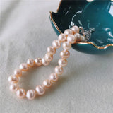 6-7mm Freshwater Pearl Bracelet Natural Thread Pearl Jewelry for Women