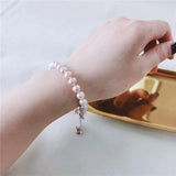 6-7mm Freshwater Pearl Bracelet Natural Thread Pearl Jewelry for Women