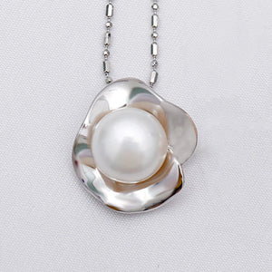 Freshwater Pearl Necklace Pink/Purple/Gray/White/Black 925 Sterling Silver