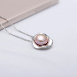 Freshwater Pearl Necklace Pink/Purple/Gray/White/Black 925 Sterling Silver