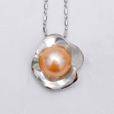 Freshwater Pearl Necklace Pink/Purple/Gray/White/Black 925 Sterling Silver