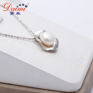 Freshwater Pearl Necklace Pink/Purple/Gray/White/Black 925 Sterling Silver