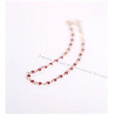 Gypsophila Ruby Bracelet 14K Injection Gemstones