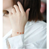 Liangshan Agate Bracelet Yellow 14K Red Injection Female Gemstones