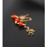 Liangshan Agate Bracelet Yellow 14K Red Injection Female Gemstones