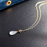 Moonstone Necklace 14K Injection Sky Clavicle Chain Pendant Couple Gift