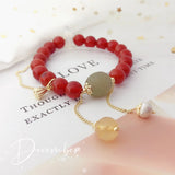 Natural Red Agated Bracelet 14k Filled Jewelry For Women Gift