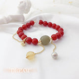 Natural Red Agated Bracelet 14k Filled Jewelry For Women Gift
