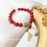 Natural Red Agated Bracelet 14k Filled Jewelry For Women Gift