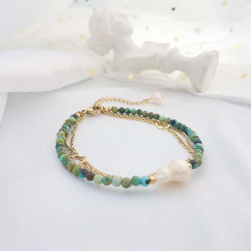 Natural Turquoise Bracelet 14k Filled Jewelry For Women Gift