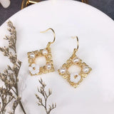 Temperament Earrings Wild Ear Hook Palace Style Retro Pearl Jewelry