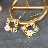 Temperament Earrings Wild Ear Hook Palace Style Retro Pearl Jewelry