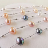Baroque Pearl Bracelet 925 Sterling Silver Natural Freshwater Pearls For Women