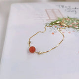 Yellow Agate Gemstone Bracelet 925 Sterling Silver Gift