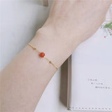Yellow Agate Gemstone Bracelet 925 Sterling Silver Gift