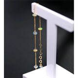 Starry Faceted Aquamarine Bracelet Yellow 14K Opal Bracelet Gift