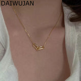 925 Silver Geometric Pendant Necklace Vintage Clavicle Chain for Women