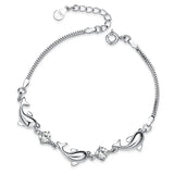 Dolphin Amethyst Bracelet 925 Silver Purple Zircon Crystal Jewelry