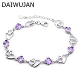 Purple Amethyst Love Bracelet for Women - Romantic Jewelry