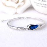 DAIWUJAN High Crystal Glass Charm Bracelets & Bangles Silver Bracelet