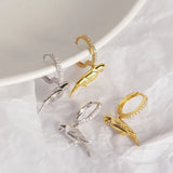 925 Sterling Silver Parrot Hoop Earrings