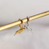 925 Sterling Silver Parrot Hoop Earrings