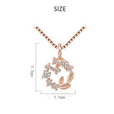 Rose Daisy Pendant Necklace 925 Silver Flower Women's Necklaces