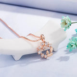 Rose Daisy Pendant Necklace 925 Silver Flower Women's Necklaces