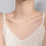 925 Silver Hollow Heart Y Choker Necklace for Women Girls