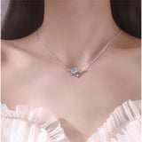 Silver Plated Star Moon Necklaces Gemstone Planet Clavicle Chain