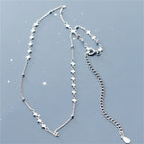 925 Silver Romantic Love Heart Choker Necklace for Women