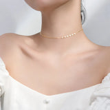 925 Silver Romantic Love Heart Choker Necklace for Women