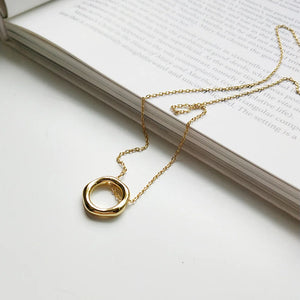 925 Silver Irregular Geometric Pendant Necklace for Women