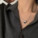925 Silver Heart Pendant Necklace Snake Chain Choker Wedding Jewelry