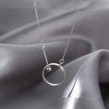 925 Silver Circle Box Chain Choker Necklace Wedding Party Gift