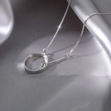 925 Silver Circle Box Chain Choker Necklace Wedding Party Gift