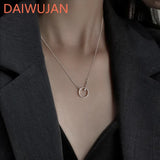 925 Silver Circle Box Chain Choker Necklace Wedding Party Gift